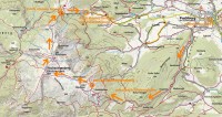 Rakousko - Schneeberg: mapa trasy (zdroj: Kompass mapy)