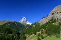 Švýcarsko - Walliské Alpy: Matterhorn od Zermattu