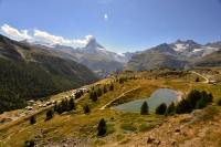 Švýcarsko - Walliské Alpy: jezero Leisee