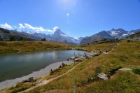 Švýcarsko - Walliské Alpy: jezero Leisee