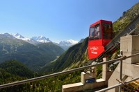 Švýcarsko: Vertic Alp Emosson - horní lanovka (Minifunicular)