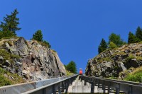 Švýcarsko: Vertic Alp Emosson - dráha horní lanovky (Minifunicular)