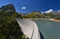 Švýcarsko: Přehrada Emosson a výhled na Mont Blanc