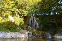Slovensko - Lúčky, travertinový vodopád v obci
