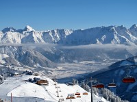 Skicirkus Saalbach: z vrcholu Asitz nad Leogangem