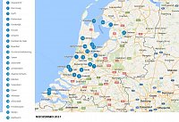 Nizozemsko: mapa navštívených míst (zdroj: mapy.cz)