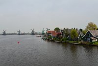 Nizozemsko: Zaanse Schans - panorama z mostu Julianabrug