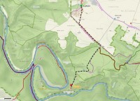 Podyjí - mapa trasy Lukov - zřícenina Nový Hrádek u Lukova