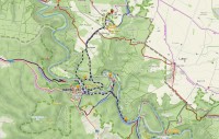 mapa trasy Čížov - Hardegg - rakouská strana Dyje