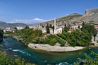 Bosna a Hercegovina: Mostar - pohled z restaurace Harmonija
