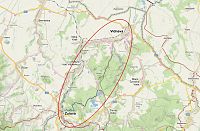 Žulovská pahorkatina: celková mapa turistické trasy (zdroj: mapy.cz)