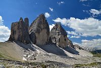 Itálie - Dolomity: Tre Cime di Lavaredo / Drei Zinnen od severovýchodu