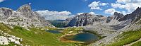 Itálie - Dolomity: Tre Cime di Lavaredo / Drei Zinnen - jezera Laghi dei Piani