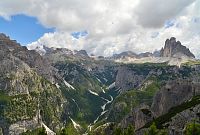 Itálie - Dolomity: Monte Piana - výhled západním směrem