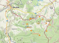 mapa trasy - lomy mezi Černou Vodou a Vápennou (zdroj: mapy.cz)