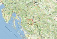 Chorvatsko: Národní park Plitvická jezera - mapka umístění (zdroj: mapy.cz)