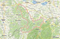 Rychlebské hory: mapa hranic pohoří (zdroj: mapy.cz)