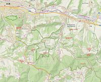 Vizovická vrchovina - mapa pasekářské oblasti u Zlína