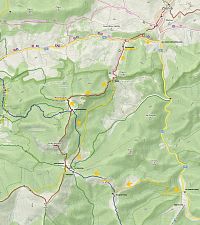 Slovensko - Malá Fatra: mapa trasy Lučivná - Osnica - Malý Rozsutec - Zázrivá (zdroj: mapy.cz)