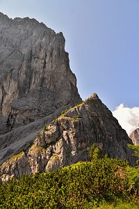 Rakousko: Lienzské Dolomity - Rudl-Eller Weg, Laserzwand a pod ní sedlo Hohe Törl