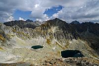 Slovensko - Vysoké Tatry: Pohled na Okrúhle a Capie pleso z Bystré lávky