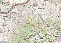 Slovinsko - Julské Alpy: turistická mapa masívu Kanin (zdroj: Kompass mapy)
