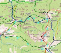 Slovensko - Malá Fatra: mapa trasy Štefanová - Veľký Rozsutec