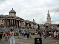 Trafalgar Square - Národní galerie a St.Martin-in-the-Fields