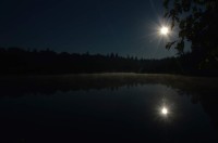 rybník Velká Houkvice při svítání
