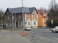Hrušov, ulice Stará cesta, Riegrova, bývalá lékárna