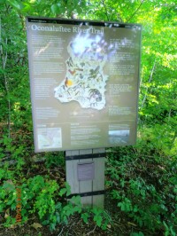 Informační cedule Oconaluftee River Trail