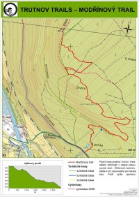 mapa Modřínového trailu