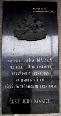 pamětní deska Jana Marka