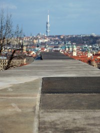 Žižkovský vysílač z Pražského hradu