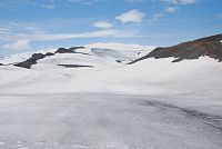 Pohled na ledovec sopky Ejafjallajökull.