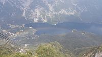 Výhled z lanovky na Vogel, jezero Bohinj