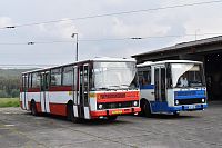 V muzeu je k vidění také řada autobusů.