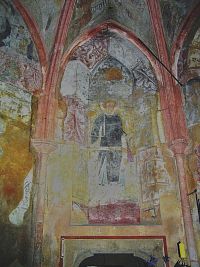 Černovičky, sv. Vavřinec, freska sv. Vavřinec