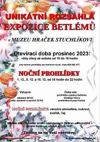 Unikátní rozsáhlá expozice betlémů