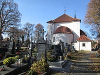 Březnice: kostel sv. Rocha a hřbitov