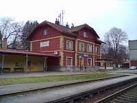 1. železniční nádraží v Pacově - výchozí i závěrečný bod pouti.