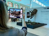 Rozšířená realita od Brainz Immersive Exponát 67 milionů let staré lebky Triceratopse