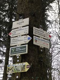 Zajímavé skalní a kamenné útvary na sever od hřebenovky Sulov - Mosty u Jablunkova, díl 3. (skalka nedaleko rozcestníku "Pod Burkovým vrchem")