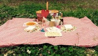 Piknik v pěkném parku v srdci Říma