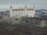 Bratislavský hrad z restaurace UFO