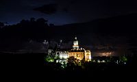 Walbrzych-hrad Książ-noční pohled