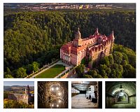Wałbrzych – hrad Książ s podzemní galerií