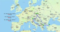 mapa trasy Cyklistické expedice „Cesta k písmu“; www.cm2013.cz