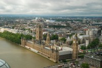 Londýn - Parlament a Big Ben z Oka