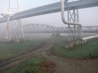 Železniční most Hodonín-Holíč + parovod
